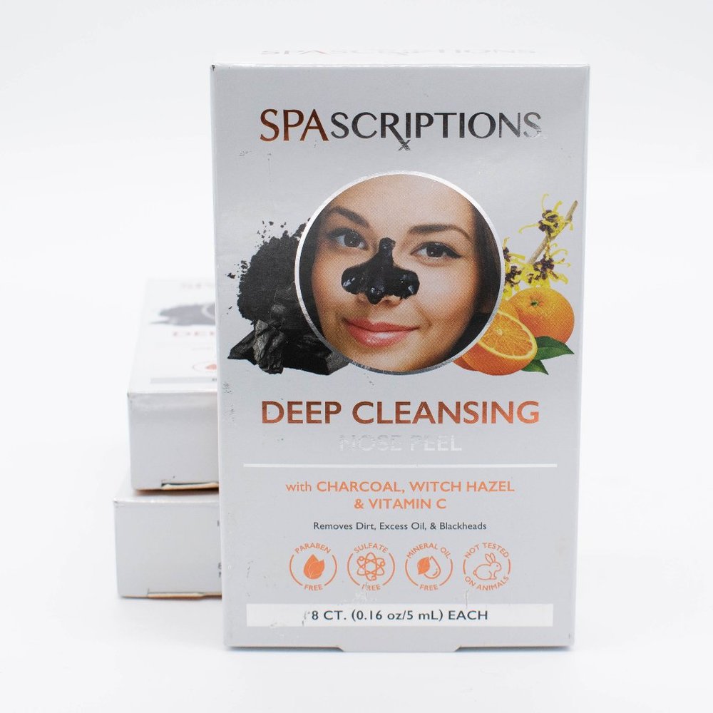 3 New Spa Scriptions  Deep Cleansing Nose Peel w/ Charcoal